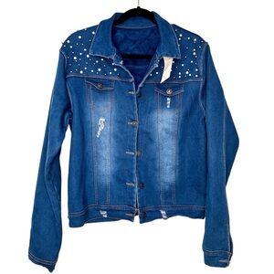 Studded Blue Denim Jacket
